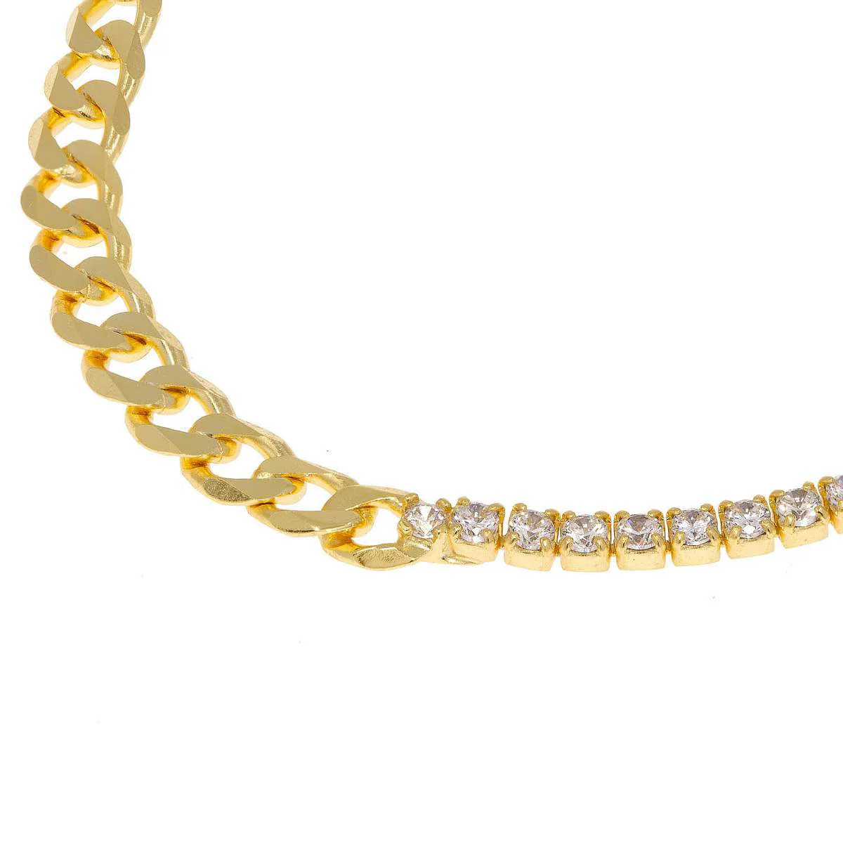 Dual Look Crystal & Chain Necklace | Ragen Jewels