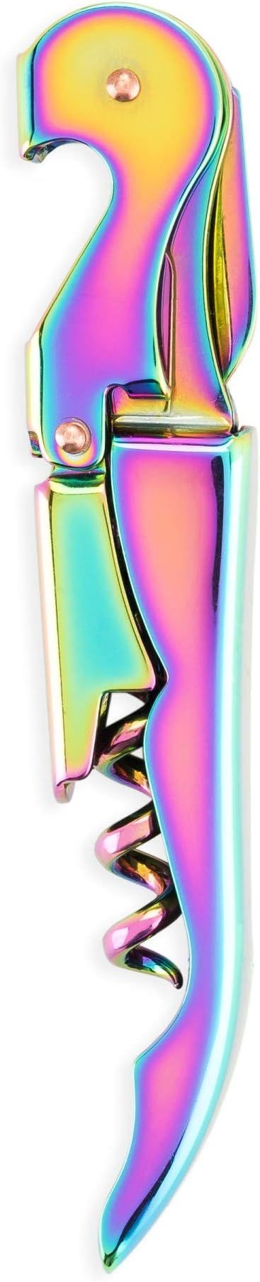 Blush Mirage Double Hinged Corkscrew, Iridescent Wine Bottle Opener and Foil Cutter, Bar Accessor... | Amazon (US)