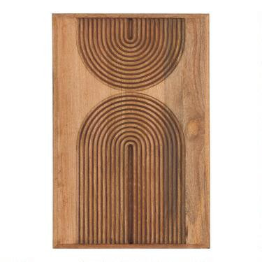 Natural Wood Arches Panel Wall Decor | World Market