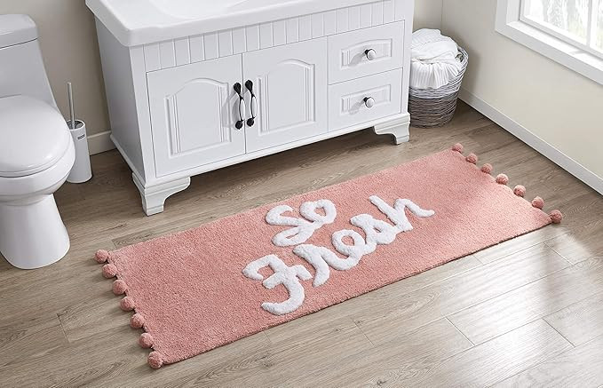 VCNY Home | Fresh Collection | Bath Rug - Ultra Plush Pom Pom Pile - Optimal Absorbency for Bathr... | Amazon (US)