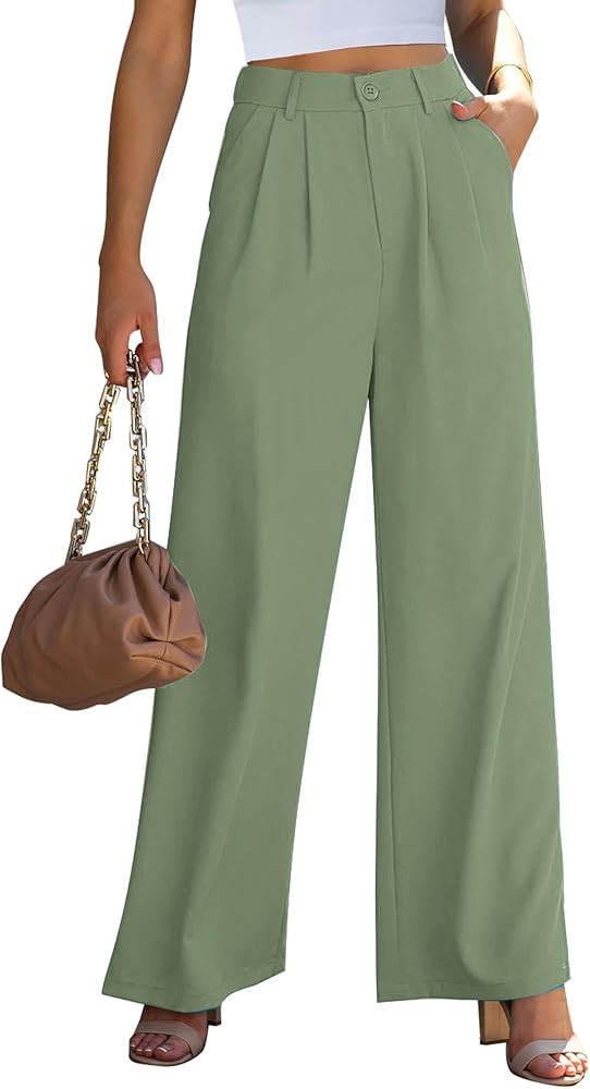 GRAPENT Wide Leg Pants for Women Work Business Casual High Waisted Dress Pants Flowy Trousers Off... | Amazon (US)