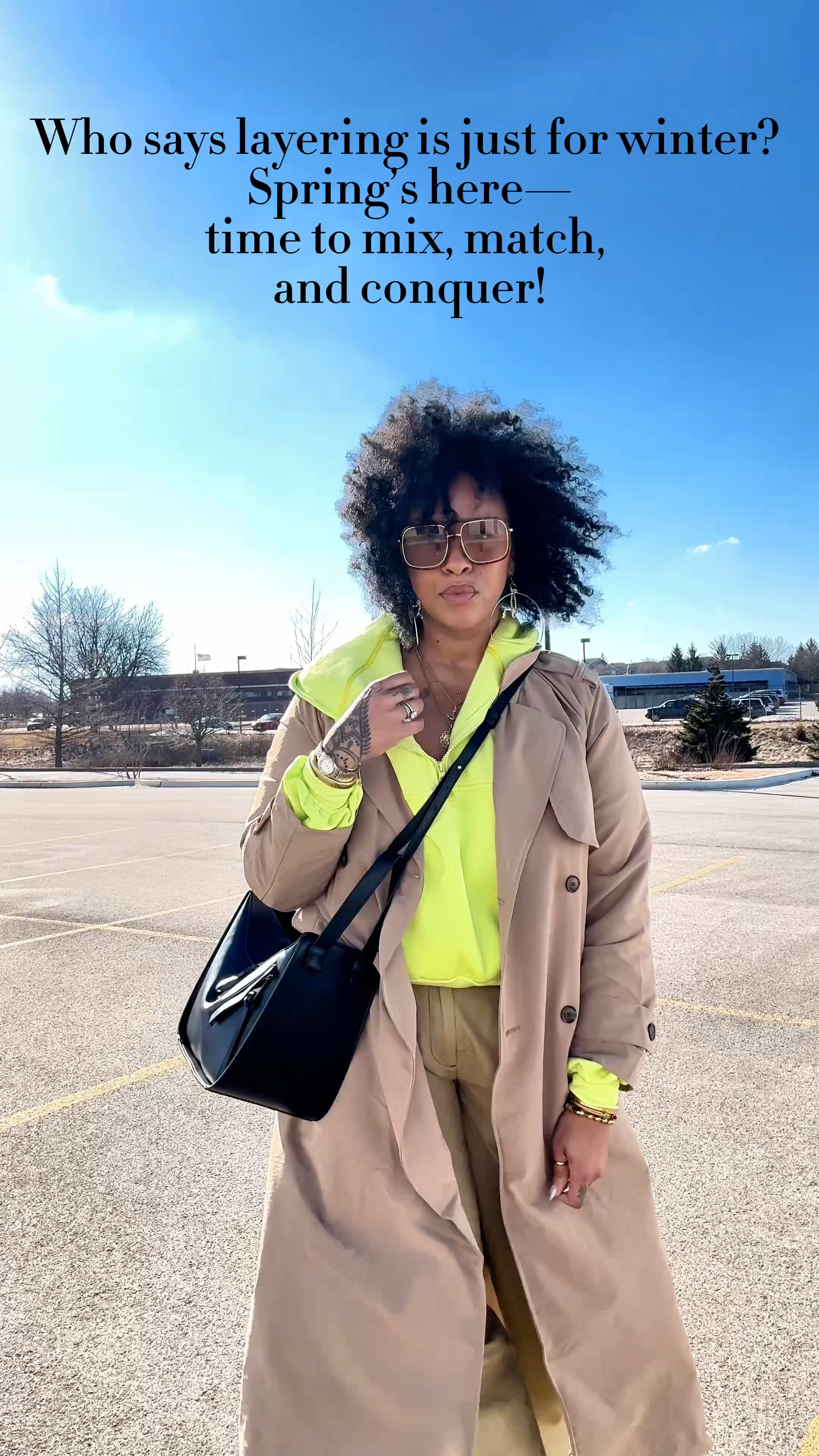 Why do I always dress like I’m planning for four seasons? Spring is just a warm-up act before summer! Bring on the layers and the occasional snow flurry!  Spring layering isn’t just fashion; it’s a metaphor for life. Add new experiences, embrace discomfort, and discover your unique style. Perfect balance is just a layer away!  #Inspiration #LayerUp #SpringStyle #FashionMotivation #LifeLessons #SpringLayers #DressedForAnything 

For your reference I am 5’6” and 188lbs

🛍️- Trench coat- H&M (sz. Med)
🛍️- hoodie- Target (Blogliates line sz. Med)
🛍️-wide leg pants- Target (-Future Collective sz. L)
🛍️-sneakers- New Balance
🛍️- Bag- House of Harlow (TJMAXX clearance
🛍️-sunnies- Temu


#LTKWatchNow #LTKSeasonal #LTKMidsize