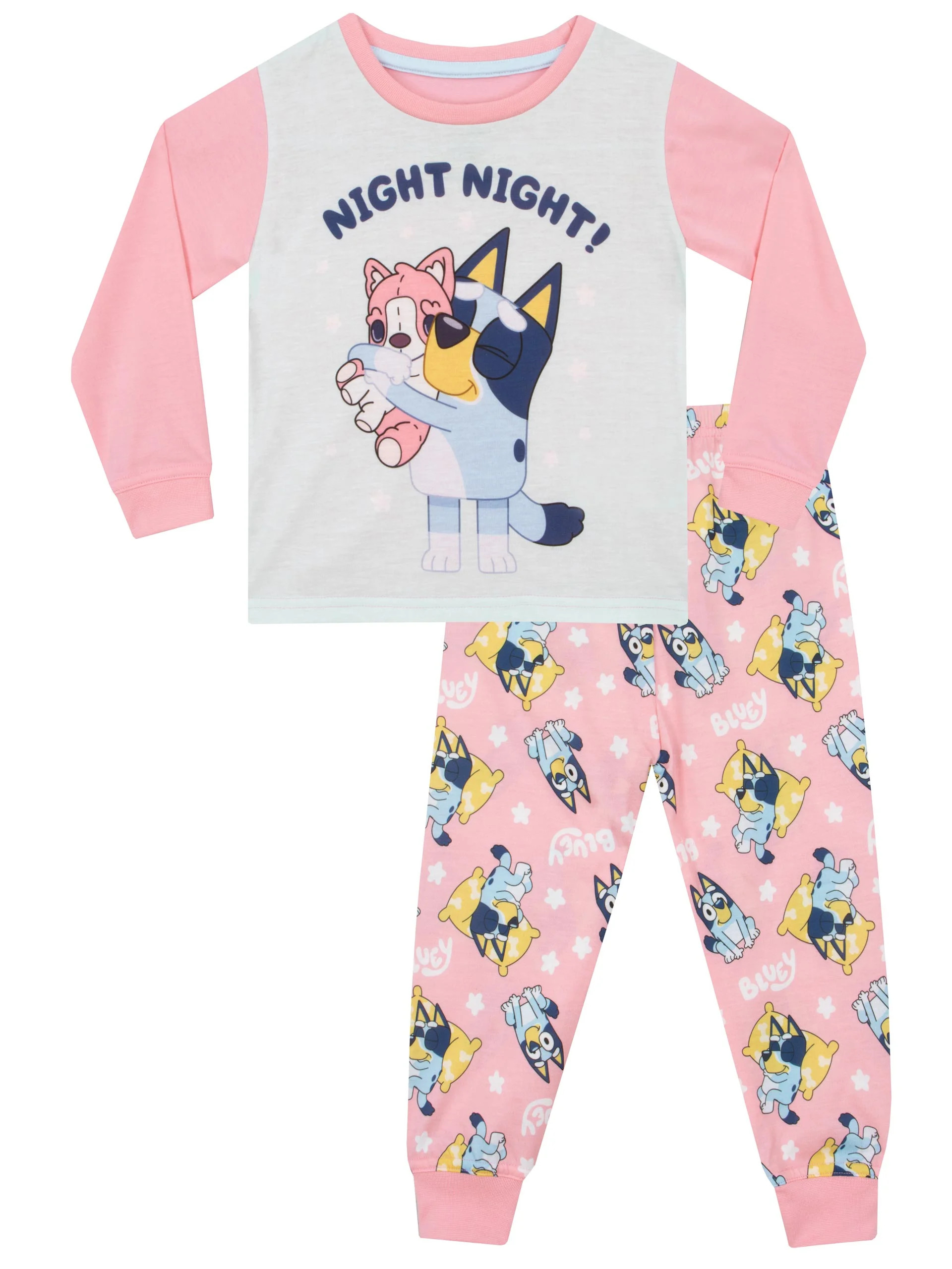 Bluey Girls Pajamas Pink Sizes 2T - 8 | Walmart (US)