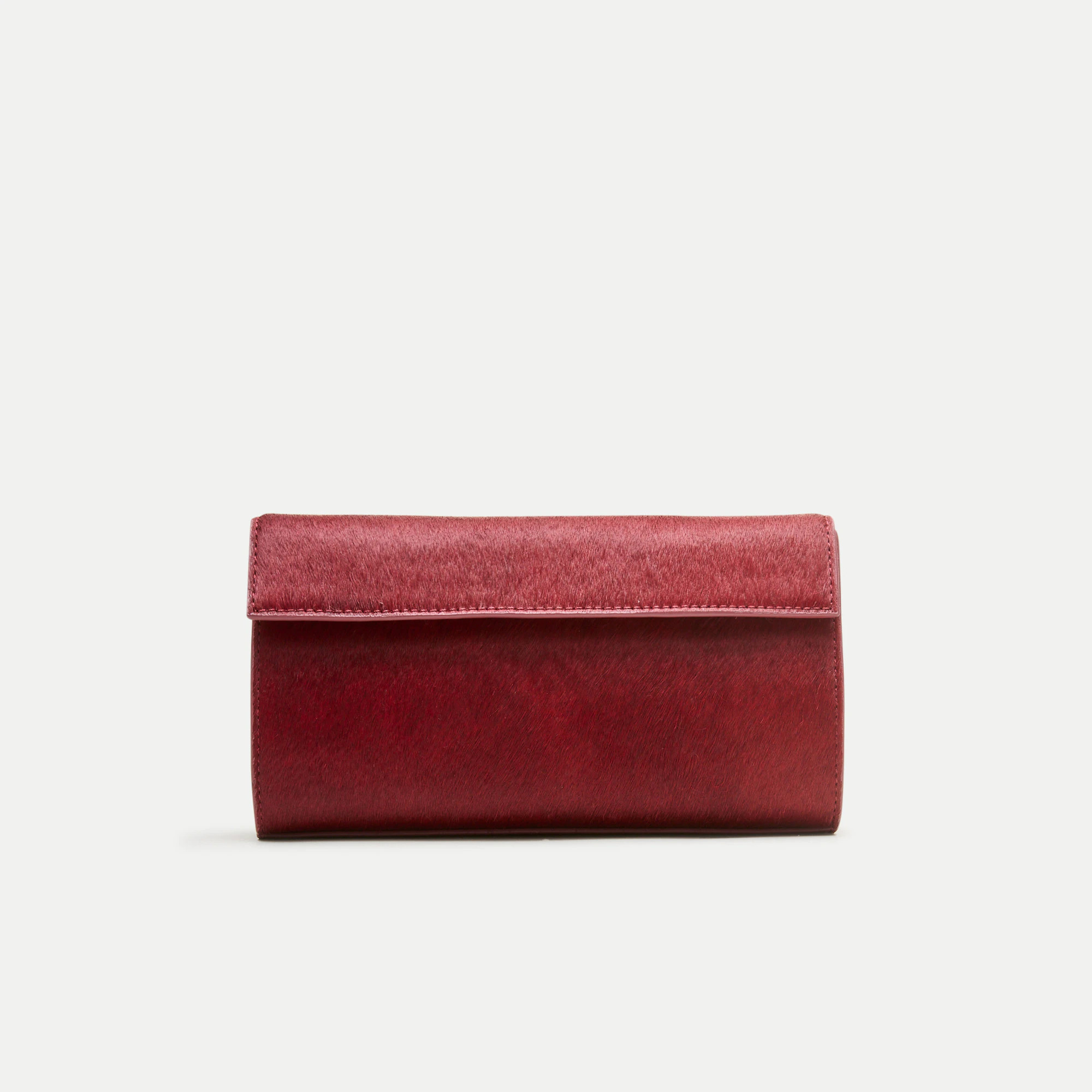 Structured clutch in calf hair | J. Crew US