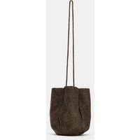 Zara - Metallic Bucket Bag - Brown - One Size Only - Woman | Zara US