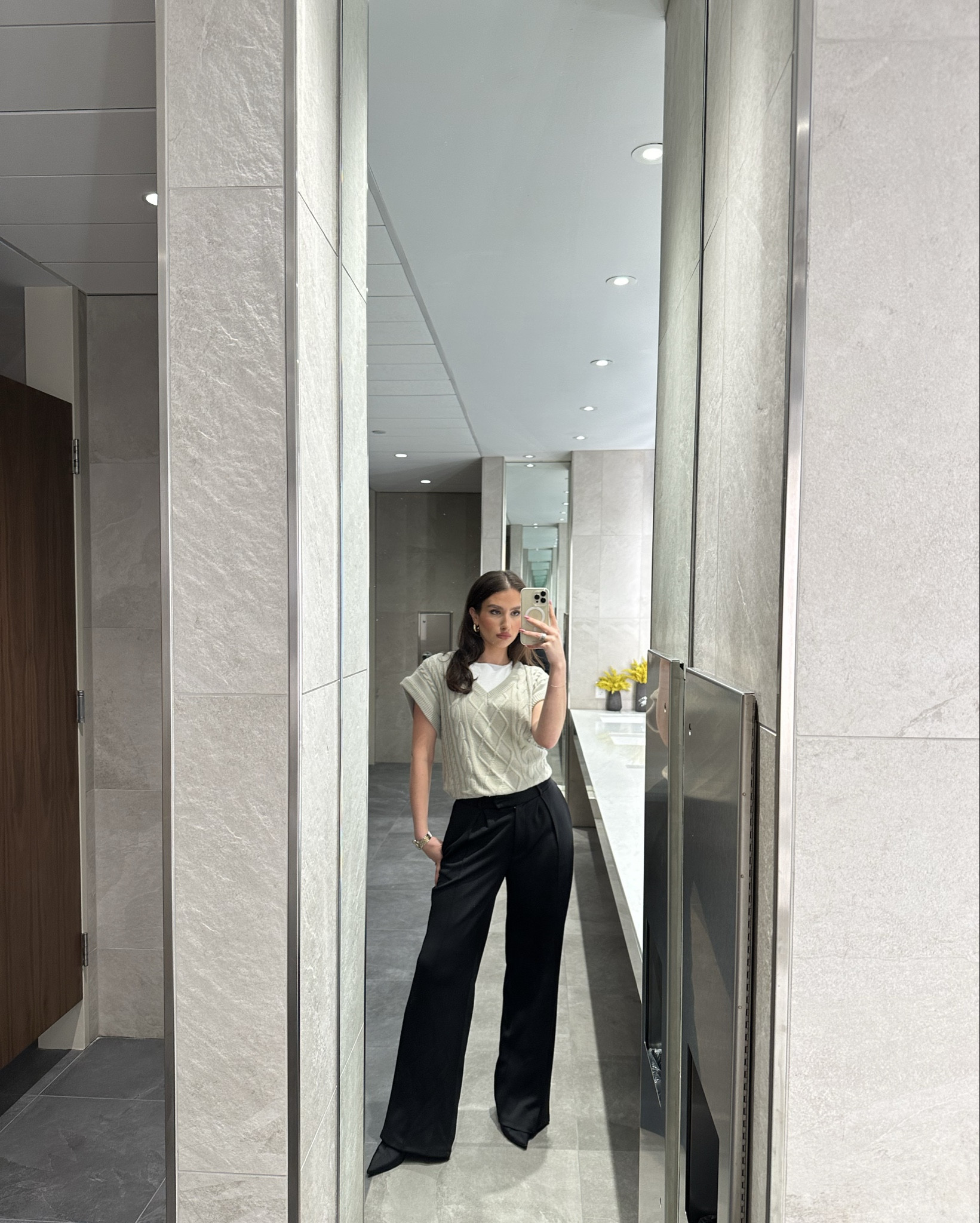 Sweater vests are the perfect way to dress in season even when it’s not too cool out yet 🤍 wearing the most comfortable sweatpant trouser from ASOS! 

#LTKFindsUnder100 #LTKFindsUnder50 #LTKSeasonal