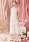 Captivate All Eyes Halter Neck Lace Maxi Dress | Chicwish