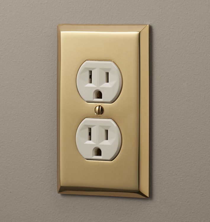 Lewis Single Duplex Outlet Switchplate | Rejuvenation