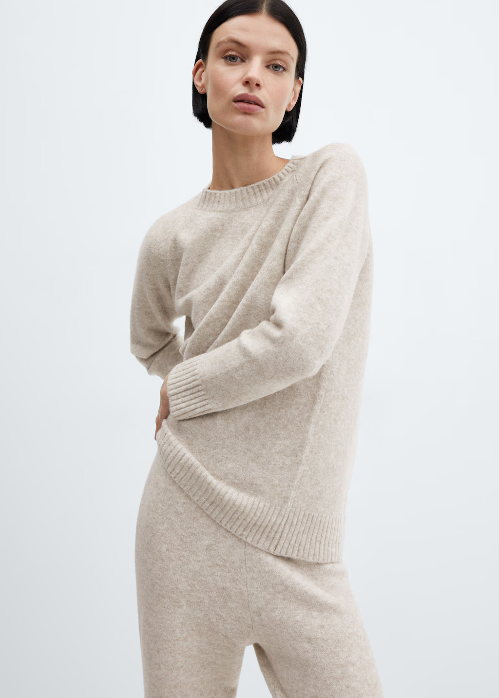 Ribbed trousers | MANGO (UK)