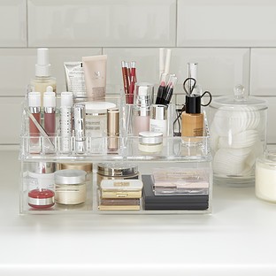 Large Luxe Acrylic Makeup Organizer Clear | The Container Store