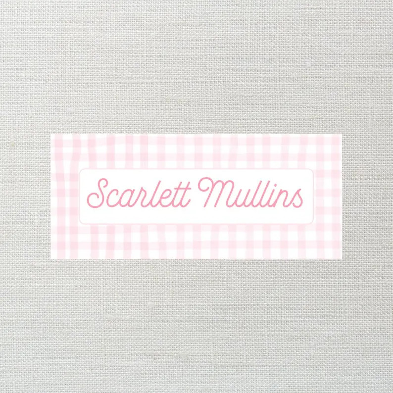 PRINTED Personalized Water-resistant Name Labels Girl | 60 Pack | 1x2.625" Stickers for Kids | Ba... | Etsy (Global)