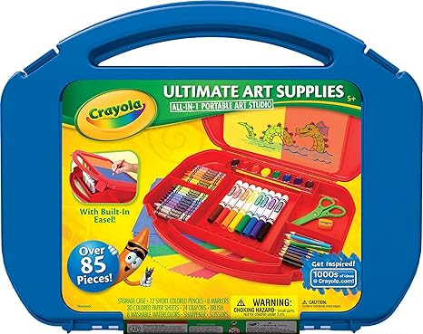 Amazon.com: Crayola Ultimate Art Case With Easel, Kids Art Set, 85 Pieces, Gift For Kids Ages 4, ... | Amazon (US)