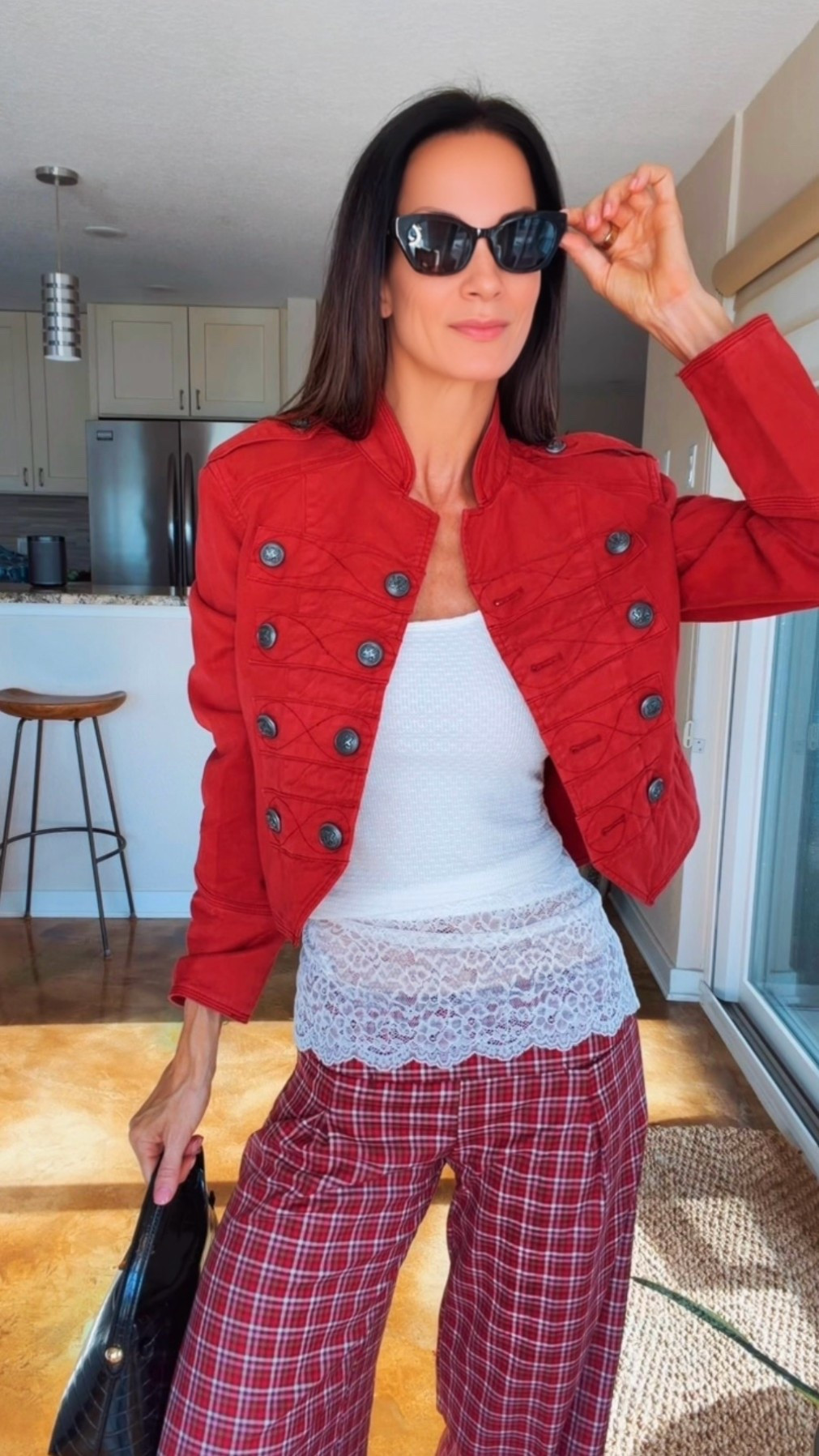 Apparently I’m in my rebellious prep-school era… and honestly, I’m not mad about it. ❤️‍🔥

Plaid pants, a little lace, a military-inspired jacket and the accessories that make the entire look feel just grown-up enough. It’s giving polished, playful and possibly sent to the principal’s office for a dress-code violation. 😎

#PlaidStyle #FallOutfitIdeas #MilitaryJacket #Over40Style #NicoleColee

#LTKootd #LTKdayinmylife #LTKgrwm