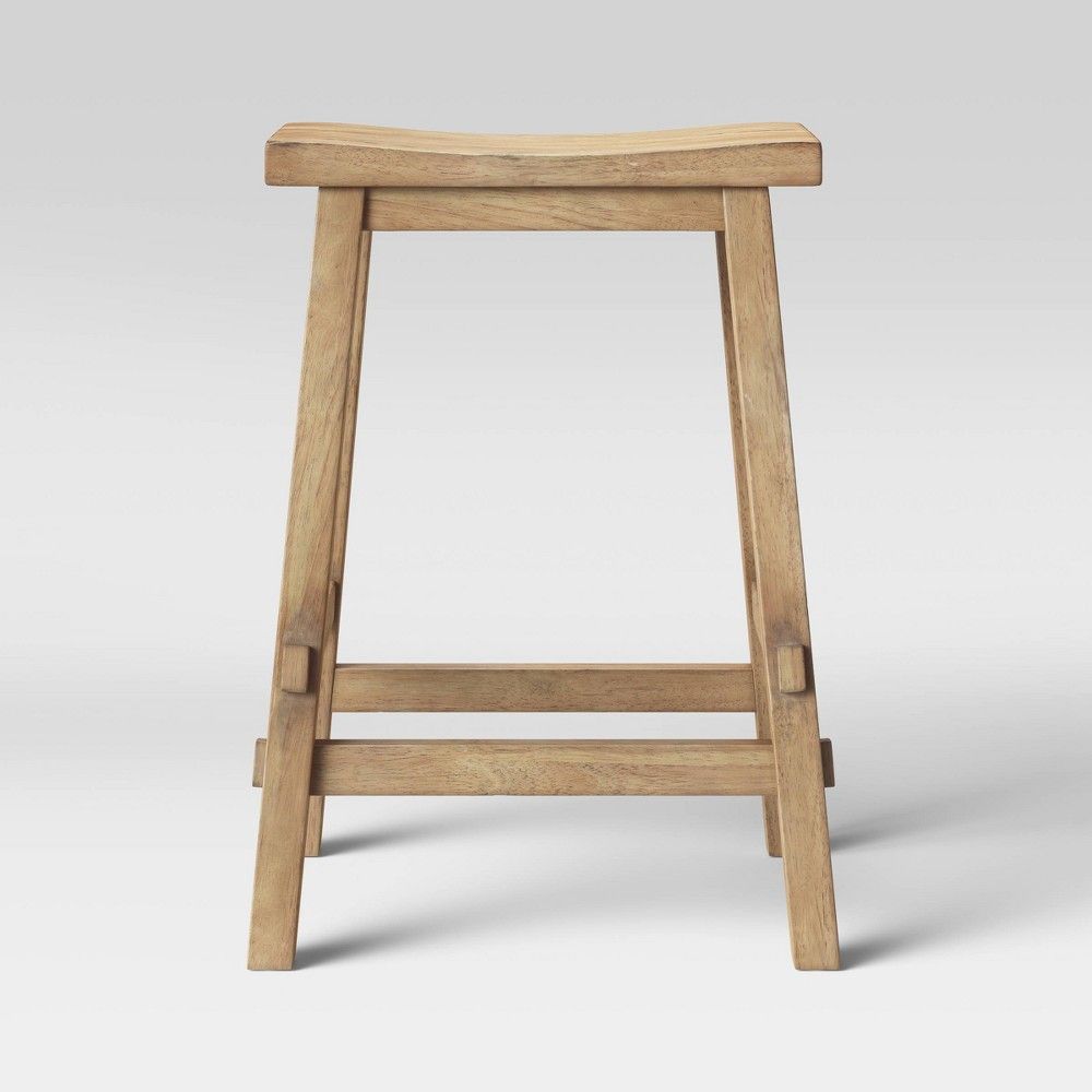 Halifax Farmhouse Wood Counter Height Barstool Wood - Threshold™ | Target