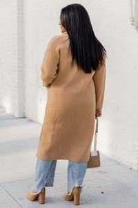 Go Where You Choose Tan Long Cardigan | Pink Lily
