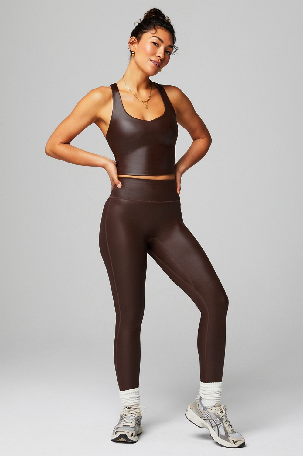 Anywhere Shine Built-In Bra Tank | Fabletics - North America