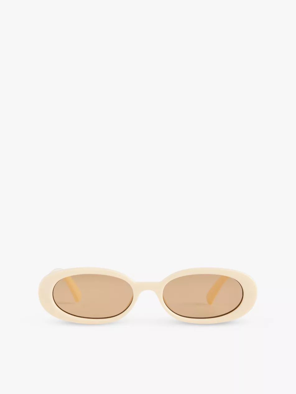 Le Specs Outta Love oval-frame plastic sunglasses | Selfridges