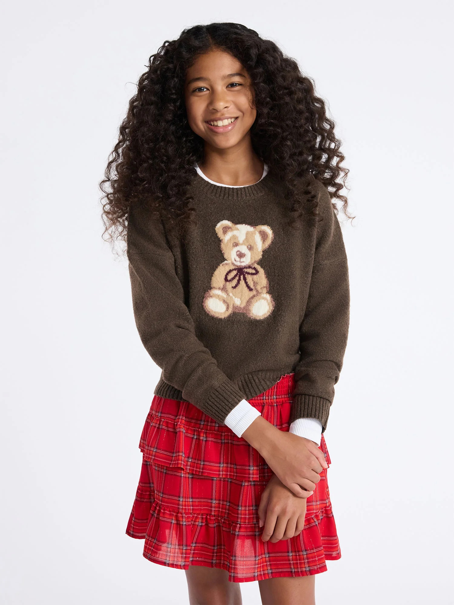 Weekend Academy Girls Pullover Graphic Print Sweater, Sizes 4-18 - Walmart.com | Walmart (US)