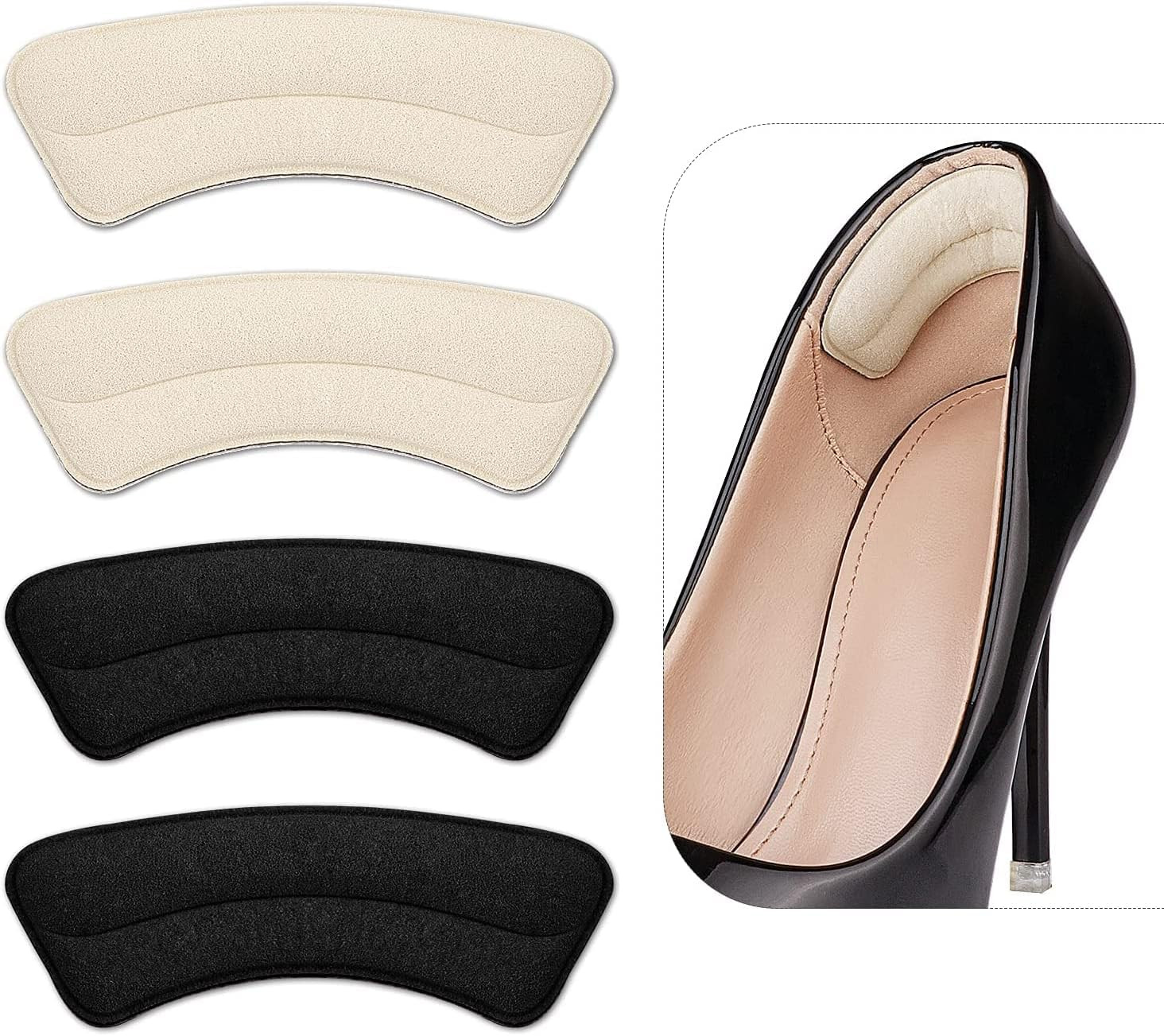 Heel Grips Liner Cushions Inserts for Loose Shoes, Heel Pads Snugs for Shoe Too Big Men Women, Fi... | Amazon (US)