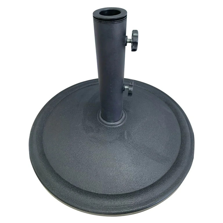 Mainstays 30 lbs Black Round Matte Concrete Patio Umbrella Base - Walmart.com | Walmart (US)