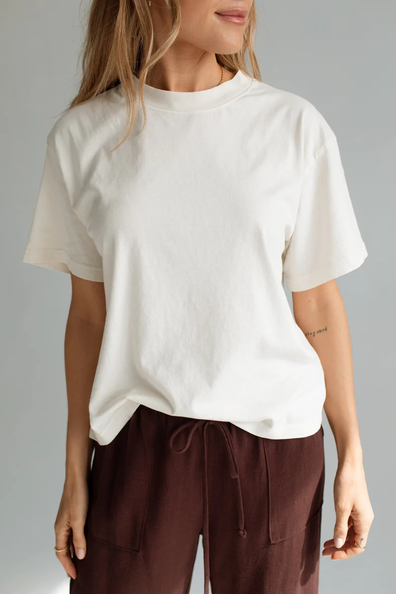 Cotton Easy Tee | Carly Jean Los Angeles