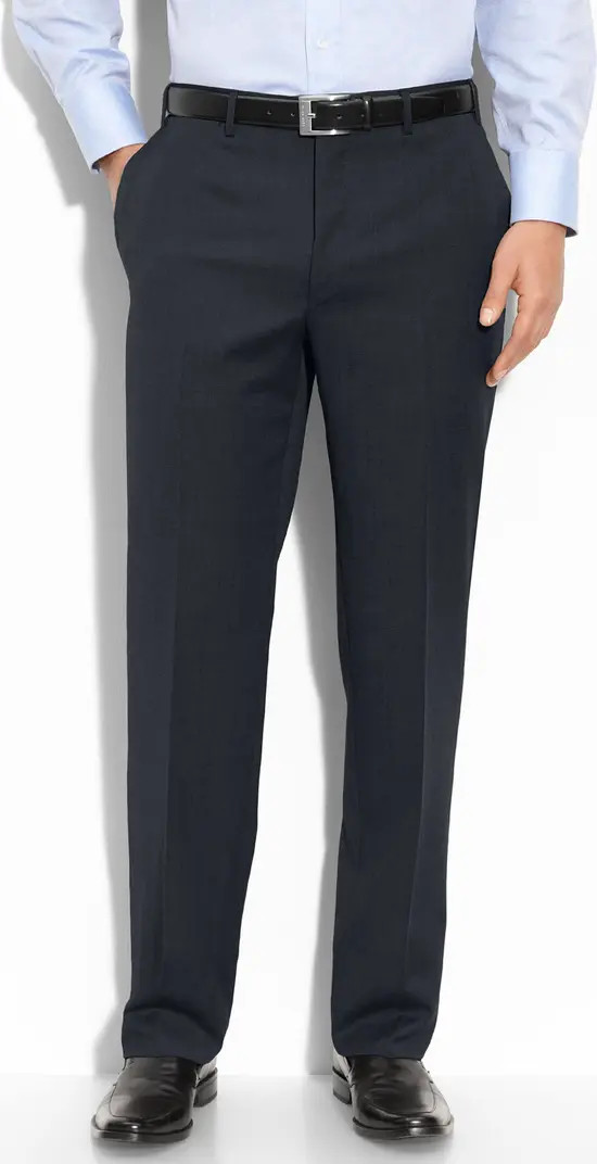 Canali Flat Front Wool Trousers | Nordstrom | Nordstrom