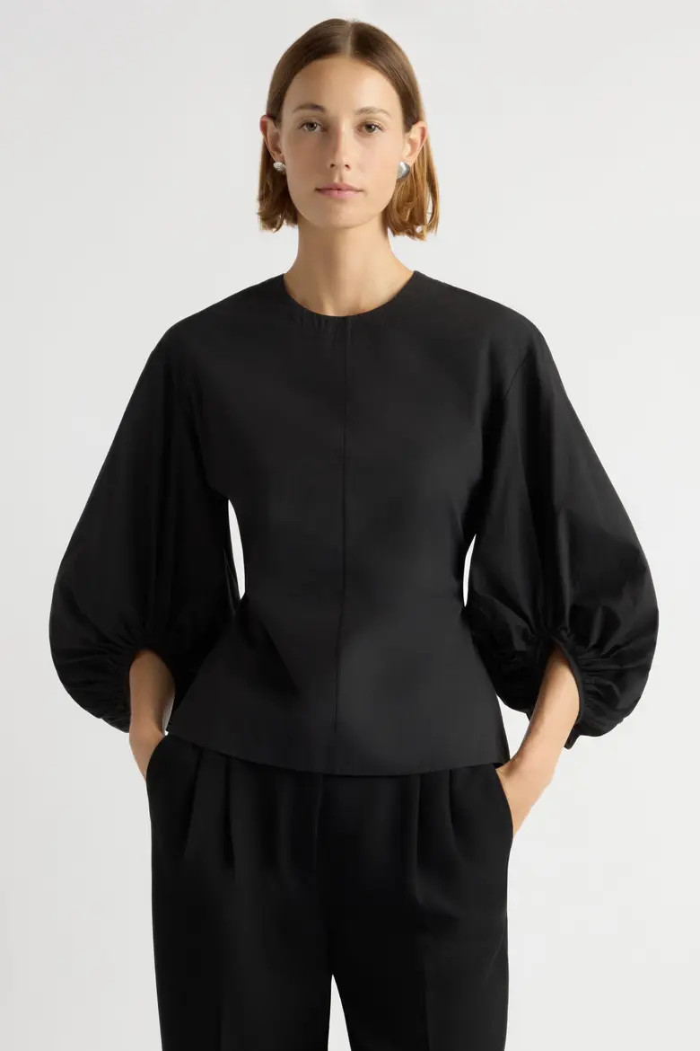 Modern Citizen Odessa Sculpted Balloon-Sleeve Blouse (Women) | Nordstrom | Nordstrom