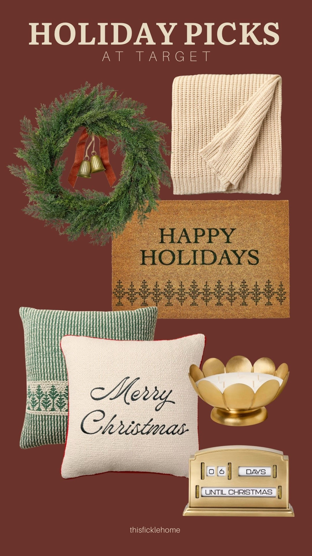 New holiday arrivals at Target!

Holiday doormat. Holiday pillows. Holiday wreath. Brass advent calendar.

#LTKHome #LTKSeasonal