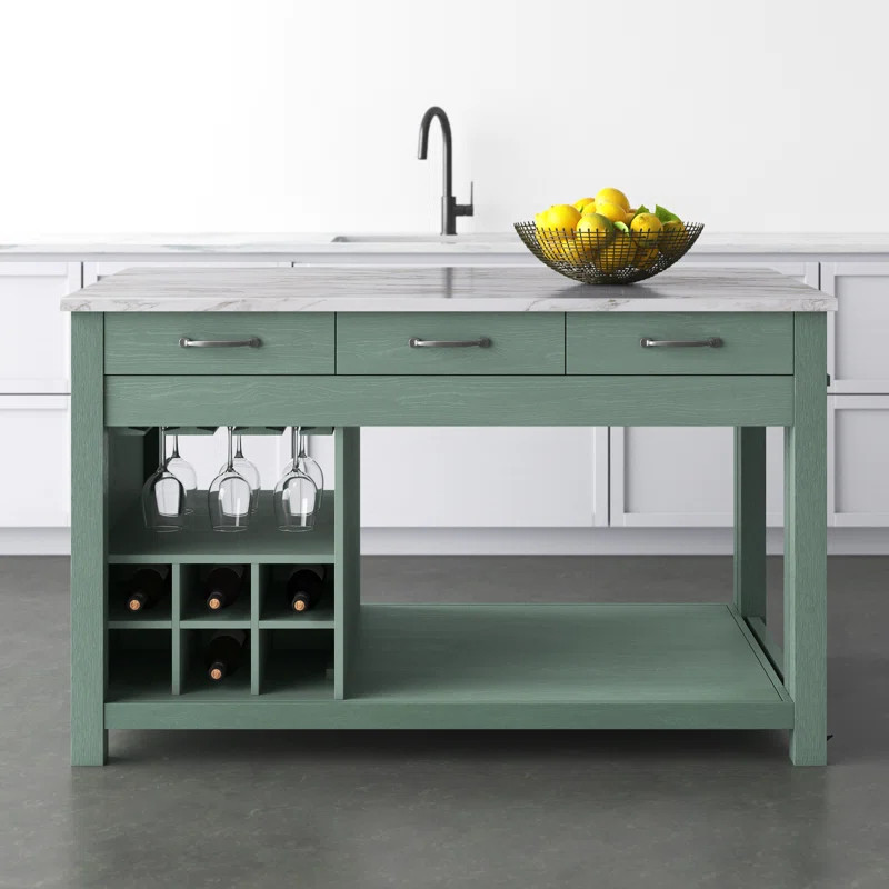 Wade Logan® Alez Extendable Kitchen Island & Reviews | Wayfair | Wayfair North America