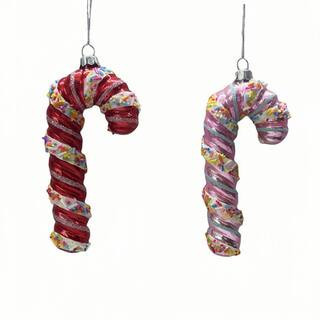 Assorted 5.25" Candy Cane with Sprinkles Glass Ornament, 1pc. by Ashland® | Michaels® | Michaels Stores
