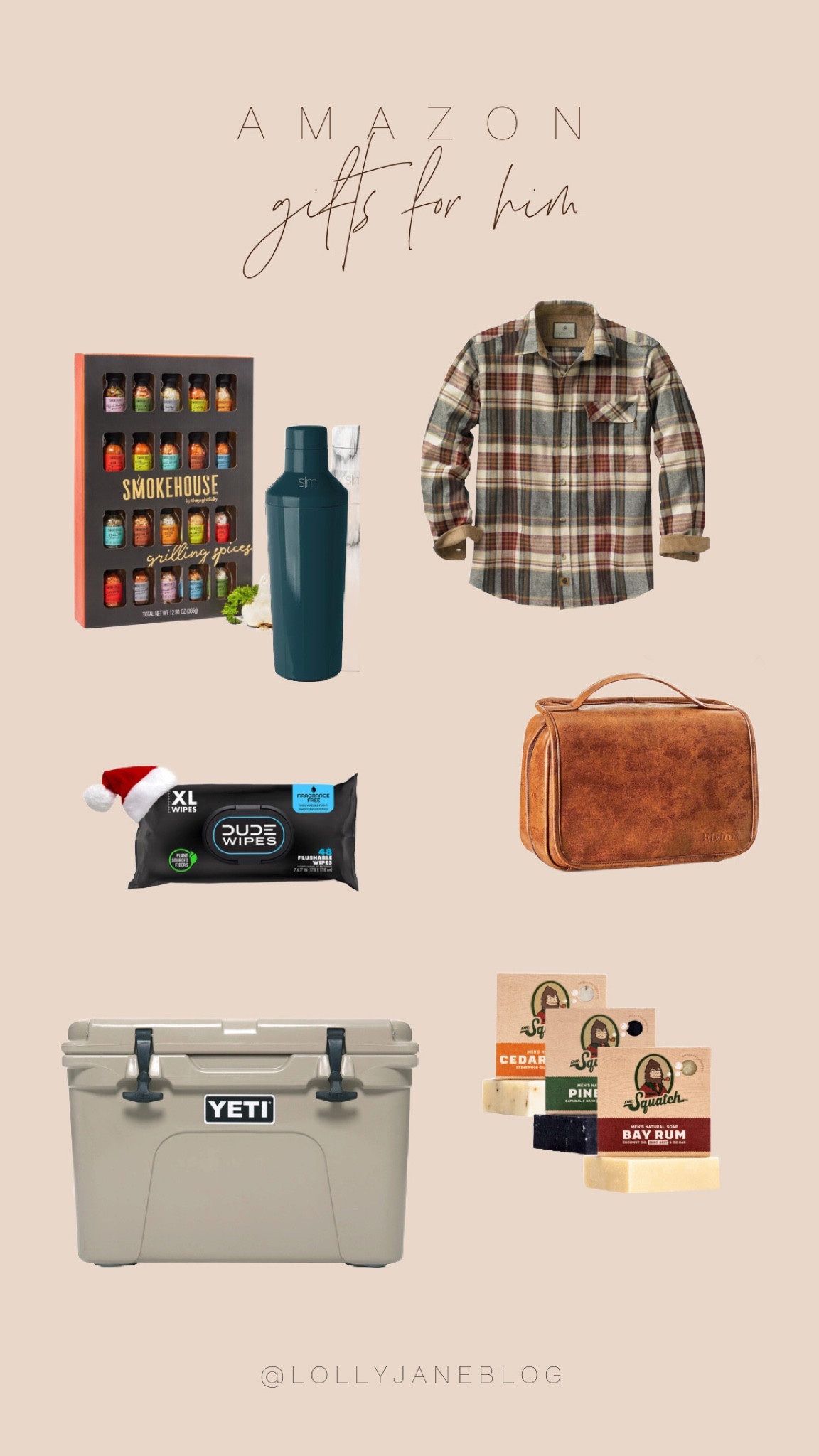 Amazon Gifts for him 

Sometimes gifts for him can be hard to find, so here is a gift guide to help you ladies out. We have the Simple Modern insulation cup, where your man can keep his drinks warm or cold in the early mornings. He can wear his nice warm Legendary Whitetails jacket to keep him warm this winter, while also keeping his new yeti in his truck full of his drinks! He can also take his leather toiletry bag with his  dr squatch soap and his dude wipes. 

#LTKGiftGuide #LTKHoliday #LTKmens