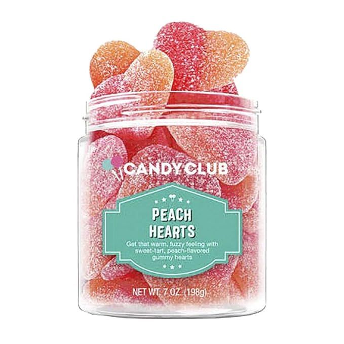 Candy Club Gourmet Gummy Peach Hearts, Sweet and Fruity Gummies for Gifts, Parties, Snacks, Candy... | Amazon (US)