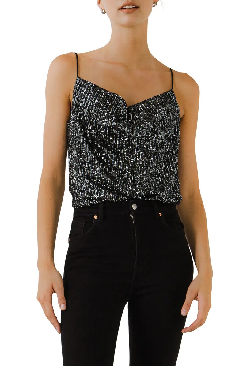 Endless Rose Sequins Cowl Neck Camisole | Nordstrom | Nordstrom