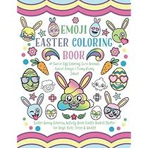 Emoji Easter Coloring Book: of Easter Egg Coloring, Cute Animals, Easter Emojis & Funny Bunny Jokes! | Amazon (US)