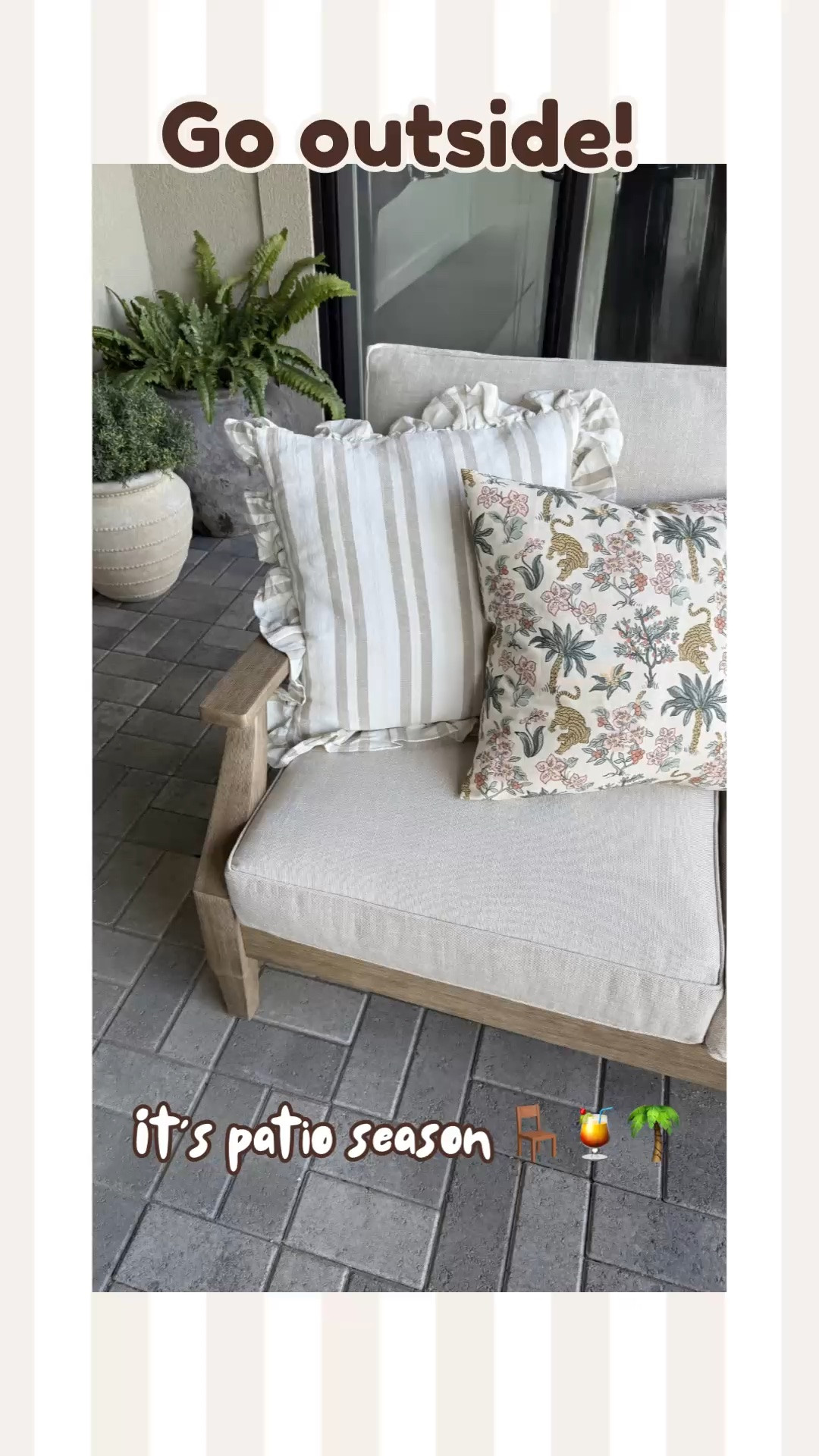 A few of my favorite Outdoor furniture and decor things! 
Outdoor Sofa
Throw pillows
Planters
Faux florals

#LTKMothersDay #LTKHome #LTKmomlife