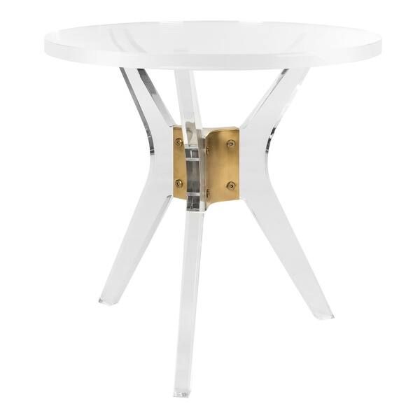 SAFAVIEH Couture Werner Acrylic End Table- Clear - 23.63 In W x 23.63 In D x 22 In H | Bed Bath & Beyond