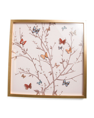 24x24 Multi Butterfly Branches Wall Art | Home | Marshalls | Marshalls