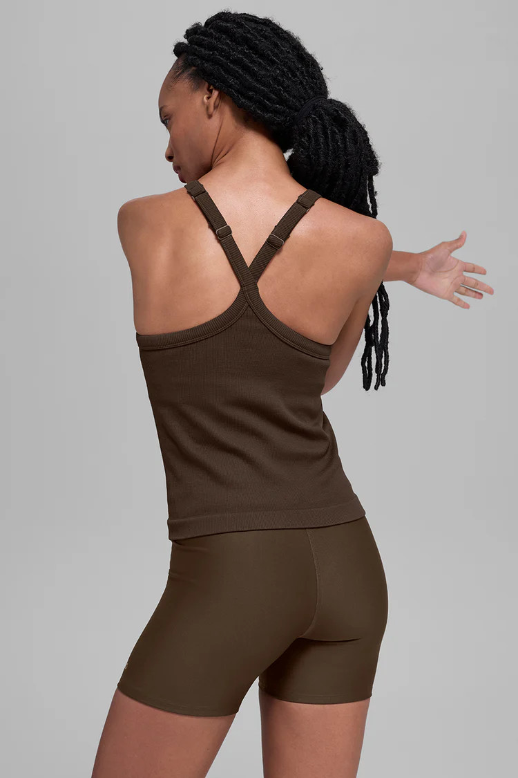 Seamless Ribbed Favorite Full Length Bra Tank | Alo Yoga (US)