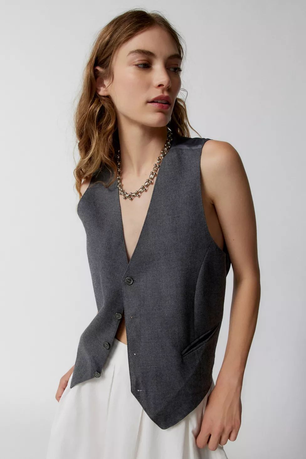 Urban Renewal Vintage Solid Suiting Vest | Urban Outfitters (US and RoW)