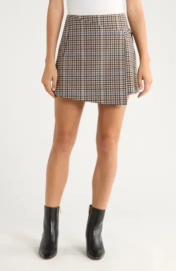 Rails Nial Check Miniskirt in Mocha Check at Nordstrom Rack, Size Medium | Nordstrom Rack