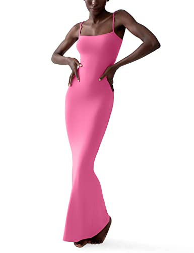 PUMIEY Women's Soft Lounge Long Slip Dress Sexy Sleeveless Backless Bodycon Maxi Dresses for Wome... | Amazon (US)