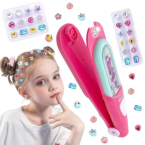 Hair Gem Stamper - Hair Bedazzler Kit with 24 Reusable Shining Rhinestones Hair Gems - Hair Jewel... | Amazon (US)