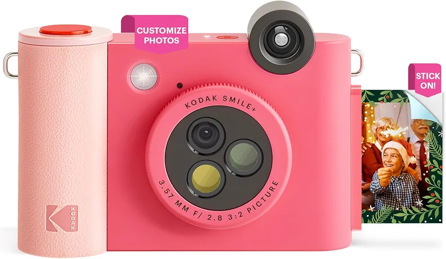 KODAK Smile+ 2-in-1 Digital Instant Print Camera & Wireless Bluetooth Photo Printer - 10MP, Speci... | Amazon (US)