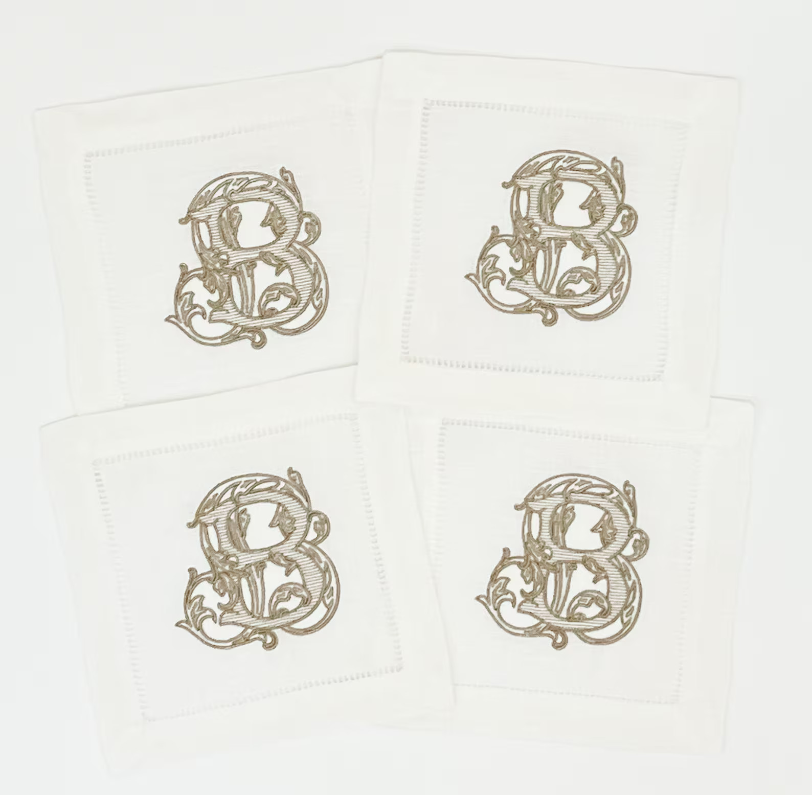 Linen Cocktail Napkins Monogrammed Cocktail Napkins Embroidered Cocktail Napkins Initial Cocktail... | Etsy (US)