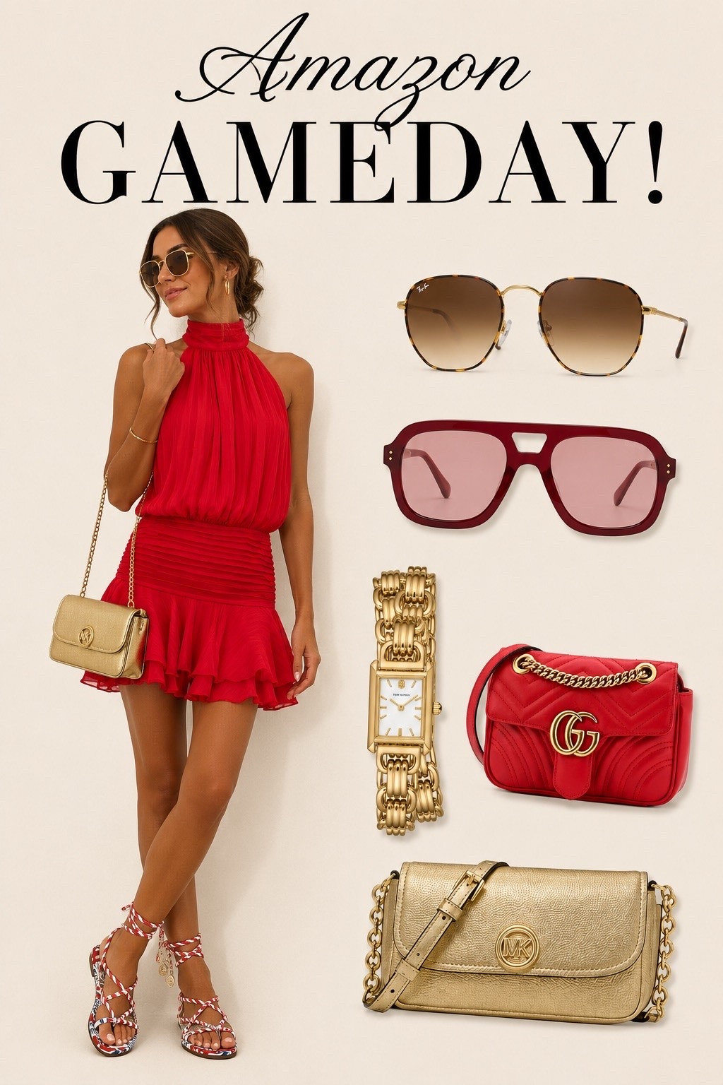 Cutest game day inspo! Amazon has all the best accessories at even better prices! Red sunglasses are so in.

#LTKootd