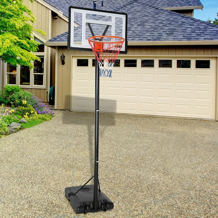 Ktaxon 8ft-10ft Adjustable Portable Basketball Hoop System with 35" Backboard | Walmart (US)
