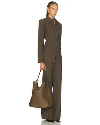 Belted Grained Leather Tote Bag | FWRD 