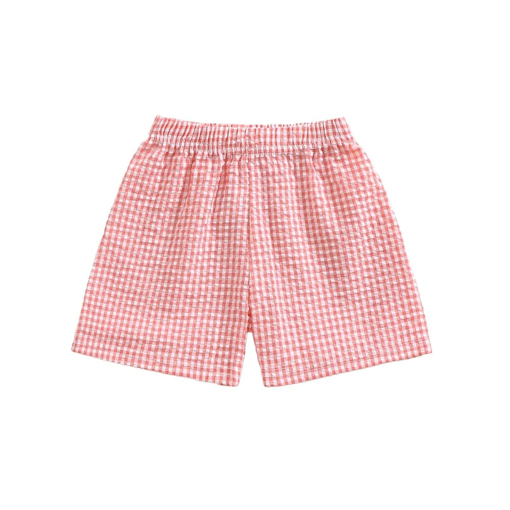 Karuedoo Toddler Baby Boy Girl Shorts Gingham Plaid/Seersucker Shorts Summer Casual Elastic Waist... | Amazon (US)