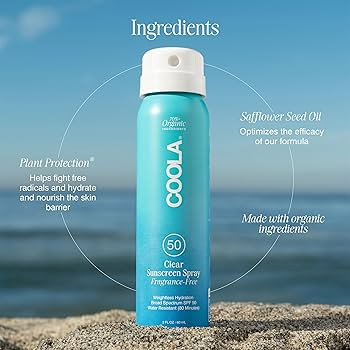 COOLA Organic Sunscreen SPF 50 Sunblock Spray, Dermatologist Tested Skin Care for Daily Protectio... | Amazon (US)