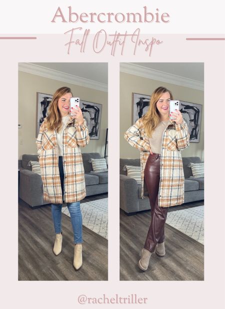 Plaid shacket from Abercrombie! Fall outfits, jeans, denim, shackets, boots, fall style, plaid coat, date night look

#LTKSale #LTKstyletip #LTKSeasonal